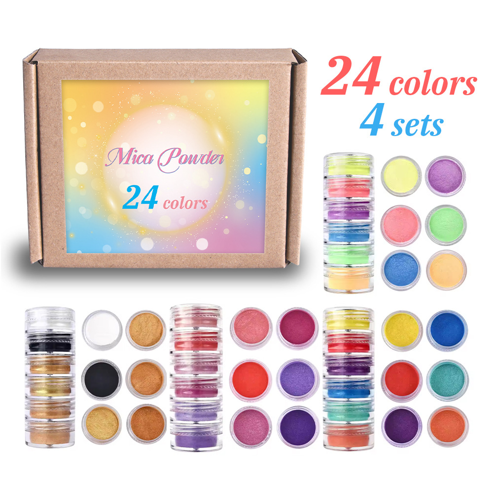 Pearl Powder Resin - 24/60 цветов перламутровой глиттерной пудры для