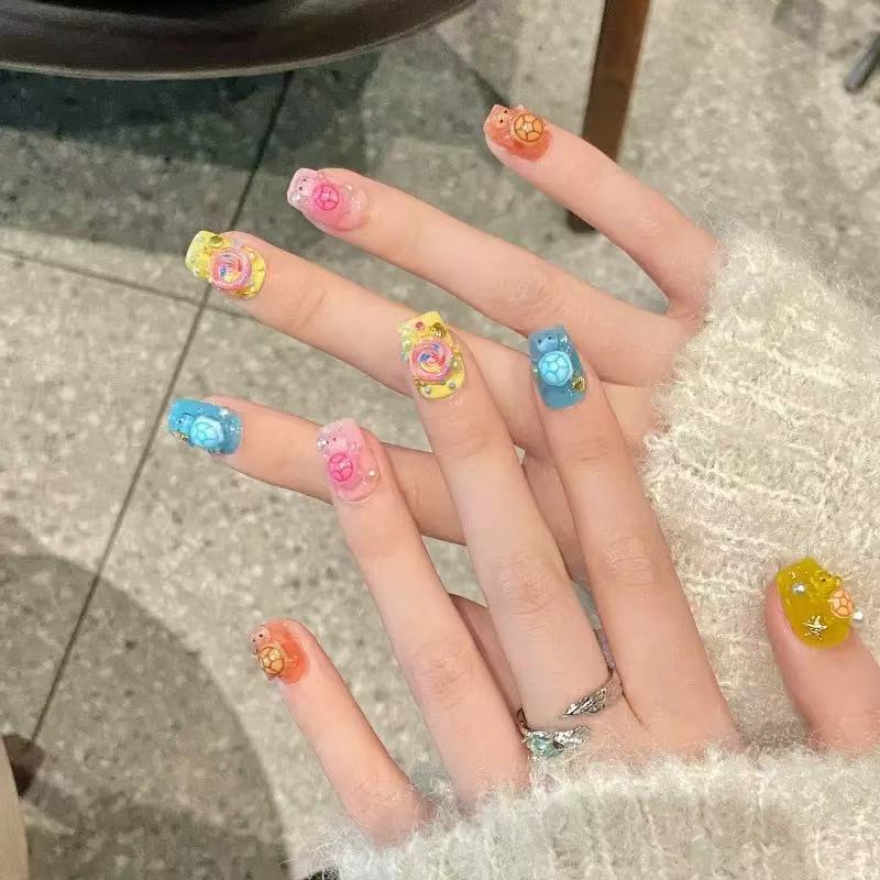 Resin Art Decoration Items - 100 миниатюрных разноцветных смоляных шармов в