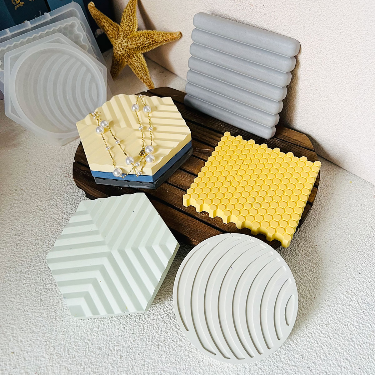 Tray Mold Rectangle - Форма для подставки в виде сот,