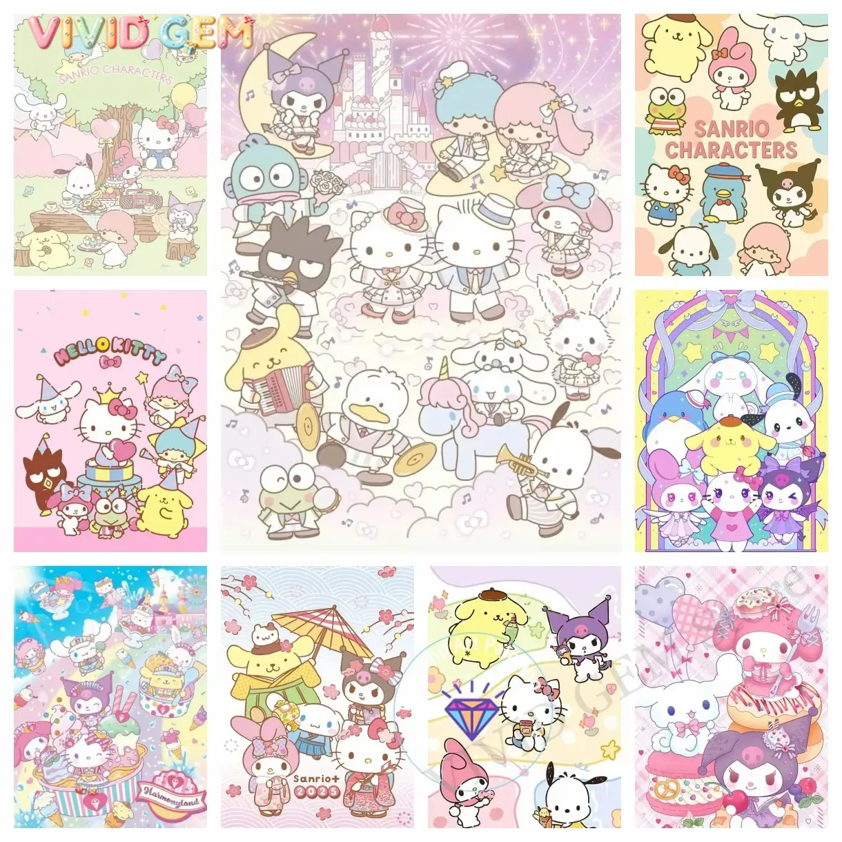 Resin Art Gift - Алмазная мозаика из коллекции Sanrio Family,