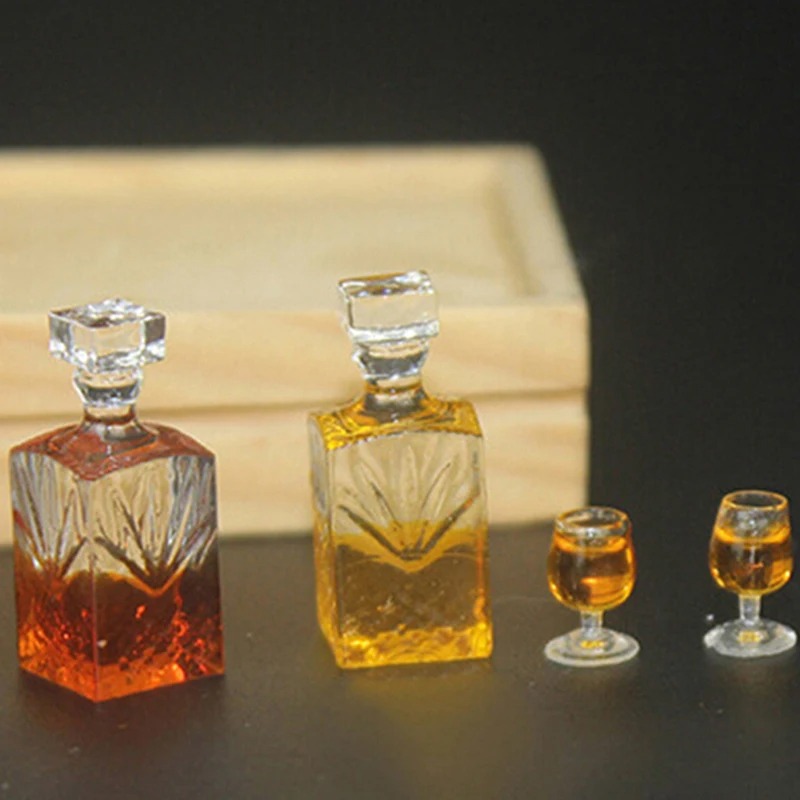 Resin Art Bottle - 1 комплект, милая мини-бутылка вина с