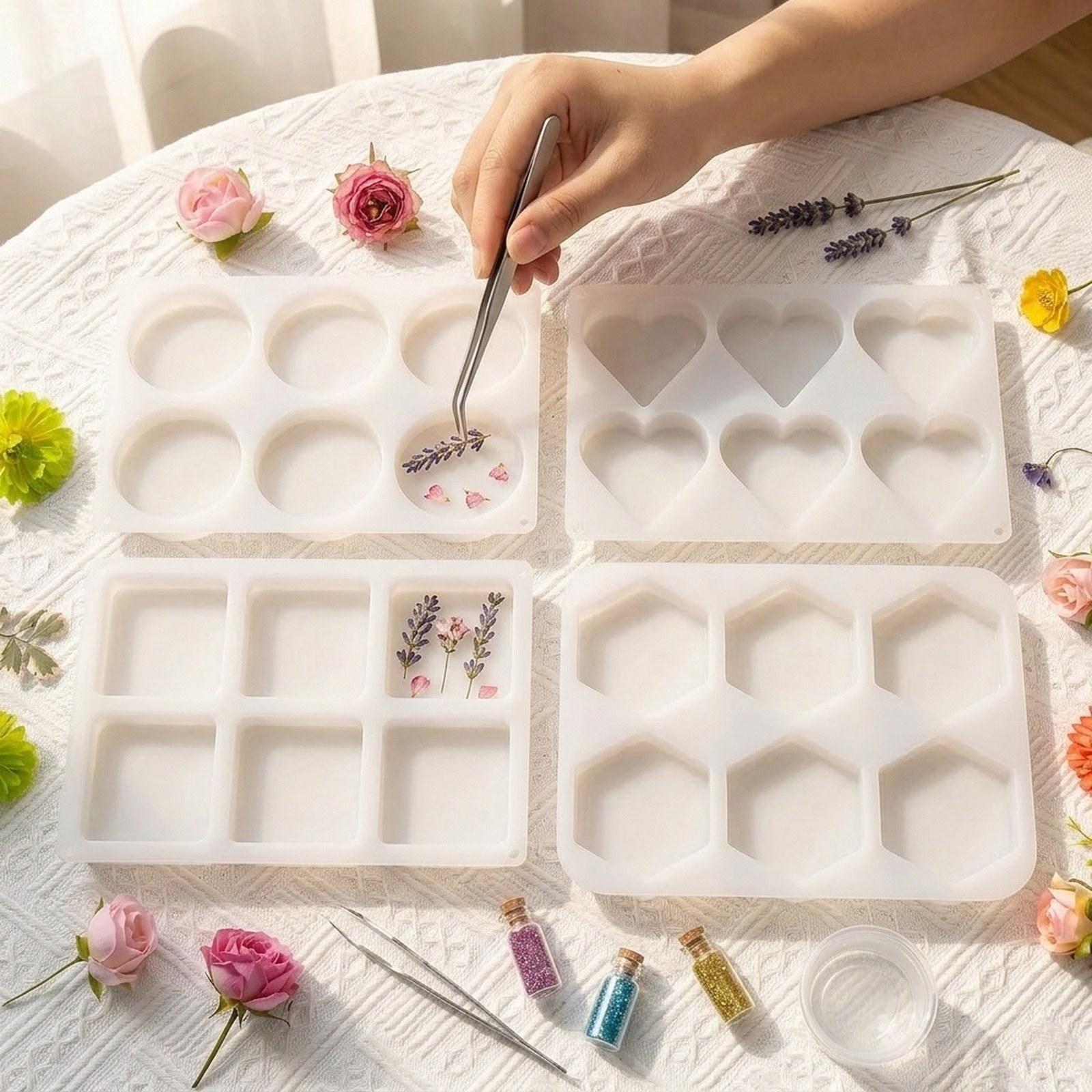 Resin Art Coasters - Набор из 4 форм для глубоких