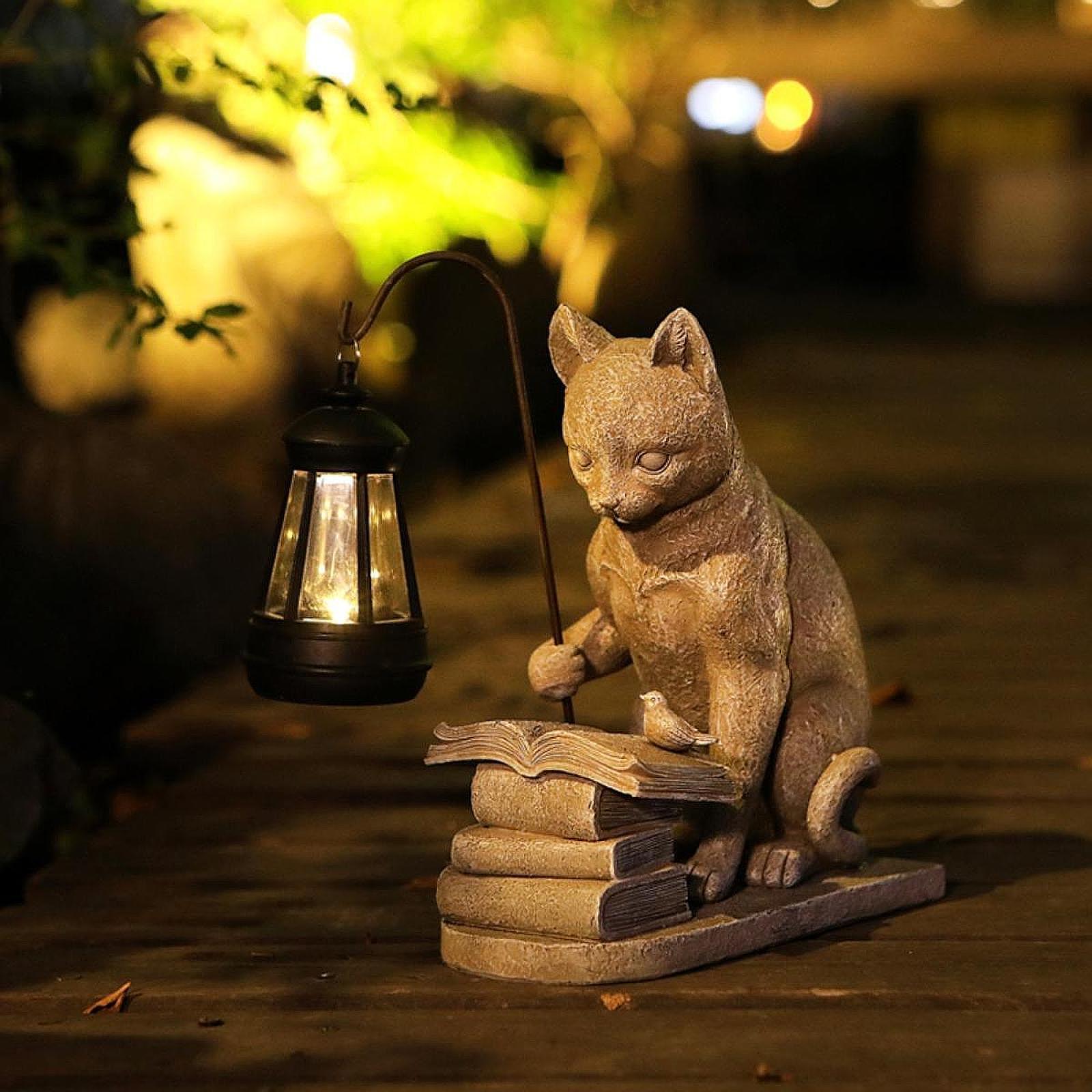 Resin Art Sculptures - Кошка Солнечный Сад Мини Статуя Скульптура