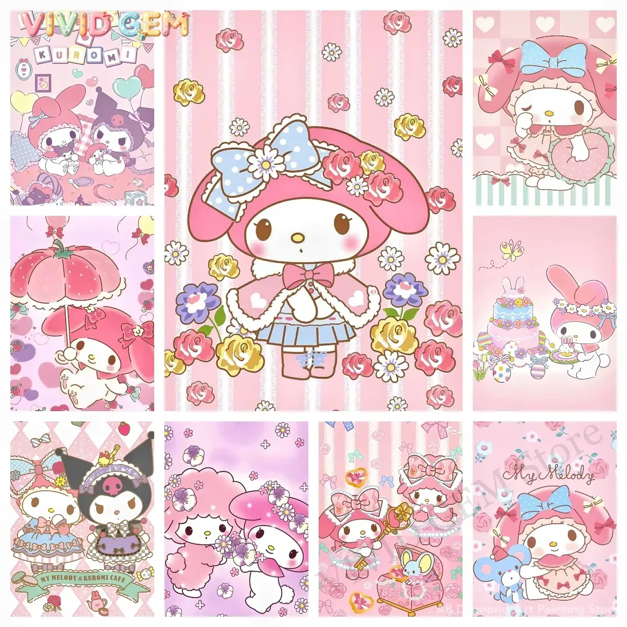 Resin Art Gift - Алмазная мозаика My Melody Sanrio, ручная