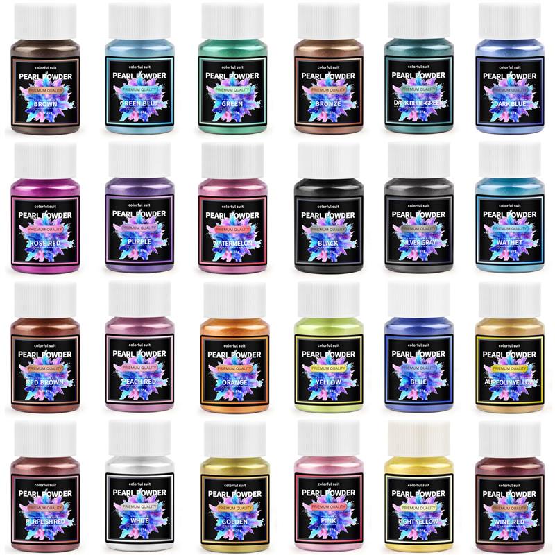24 цвета, 20 мл, перламутровый – обзор и цена Pearl Powder Resin