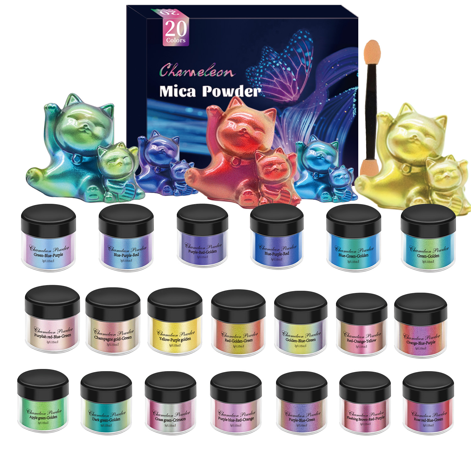 Набор из 10/20 шт. пигментов-х – обзор и цена Pearl Powder Resin