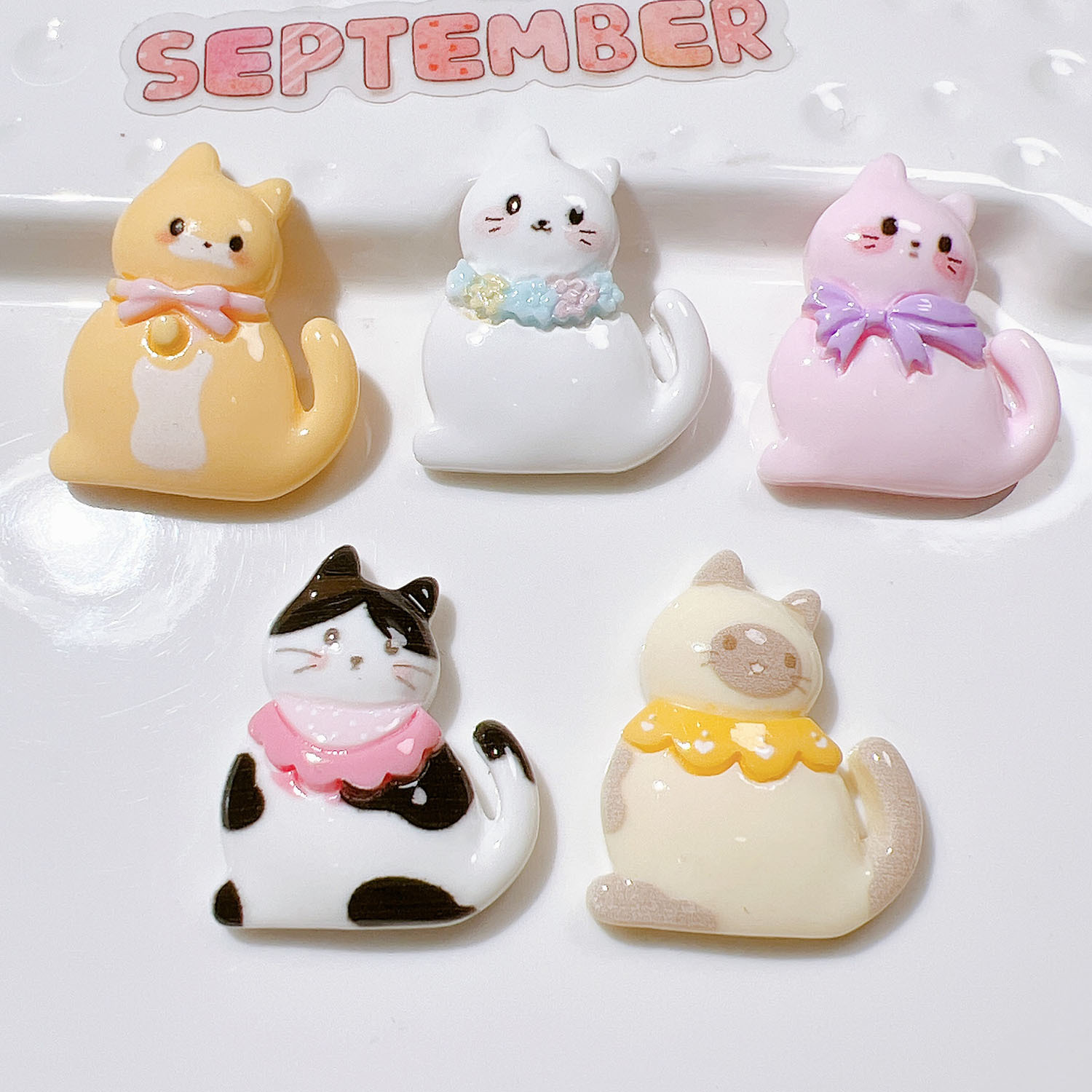 10/20 шт., милый бант с котом, – обзор и цена Resin Art Earrings Material