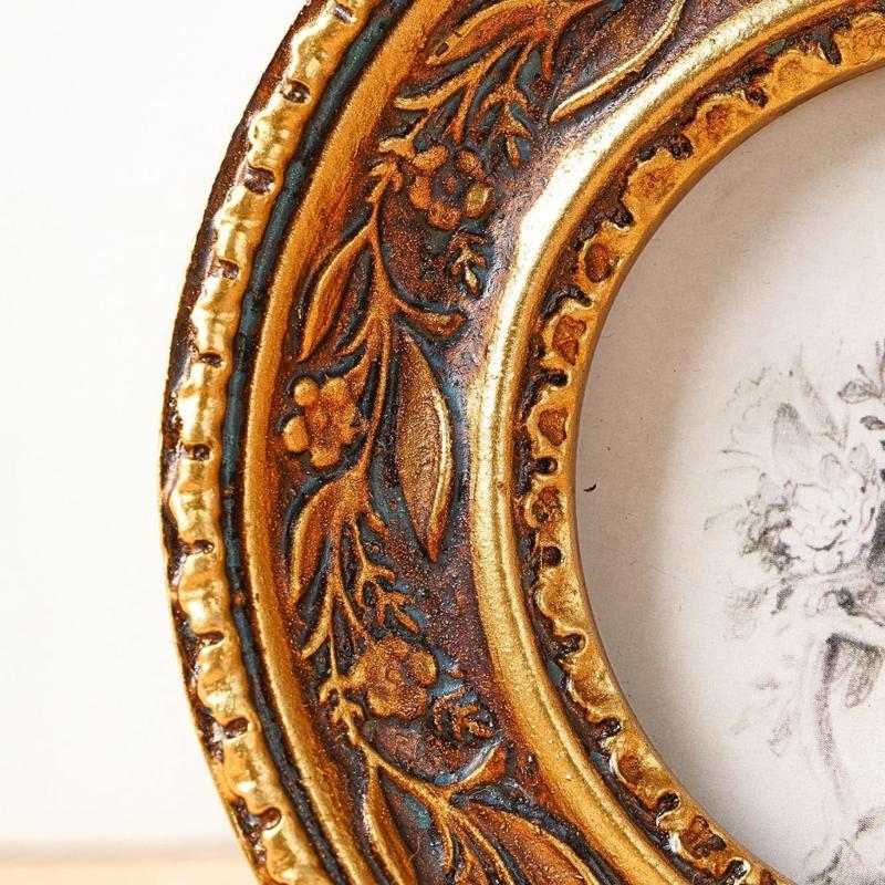 Круглая фоторамка из античной  – обзор и цена Resin Art Photo Frame