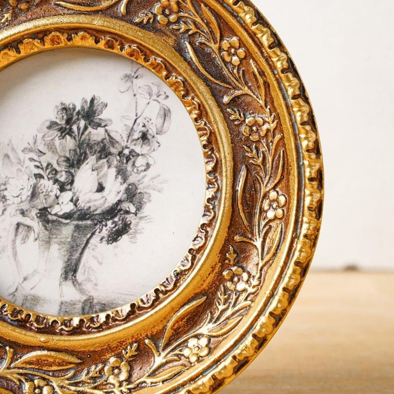 Круглая фоторамка из античной  – обзор и цена Resin Art Photo Frame