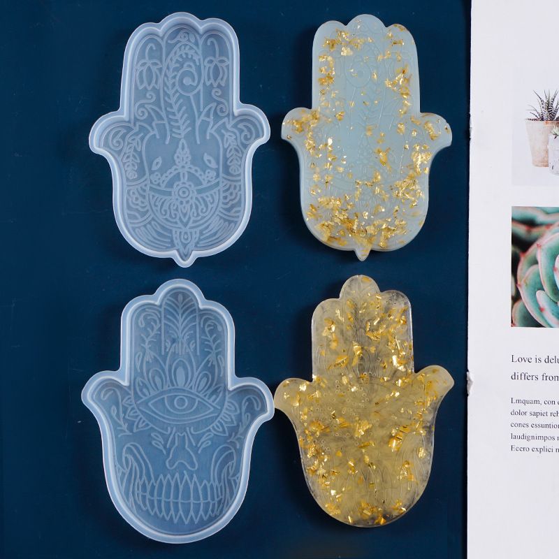 1 шт. DIY подставка рука Фатим – обзор и цена Resin Art Coasters
