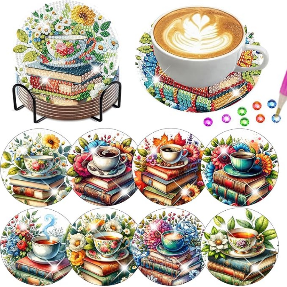 Набор из 8 подставок для чашек – обзор и цена Resin Art Coasters
