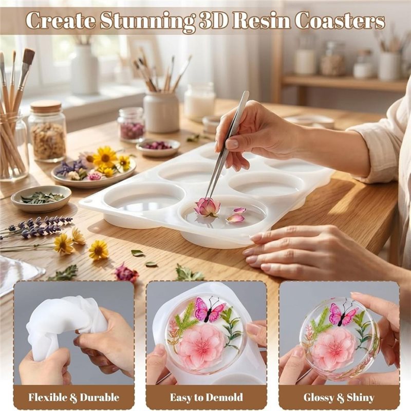 [ABFI!] Набор силиконовых форм – обзор и цена Resin Art Coasters