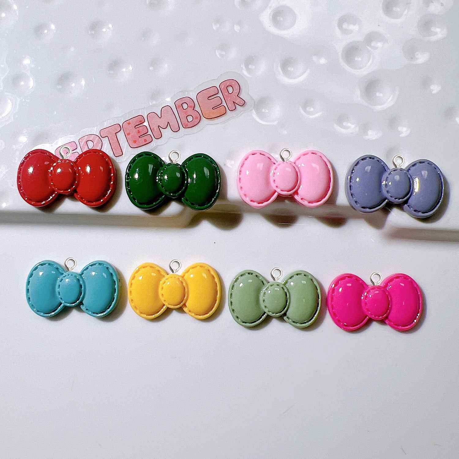 10 шт., милый мультяшный бант, – обзор и цена Resin Art Earrings Material