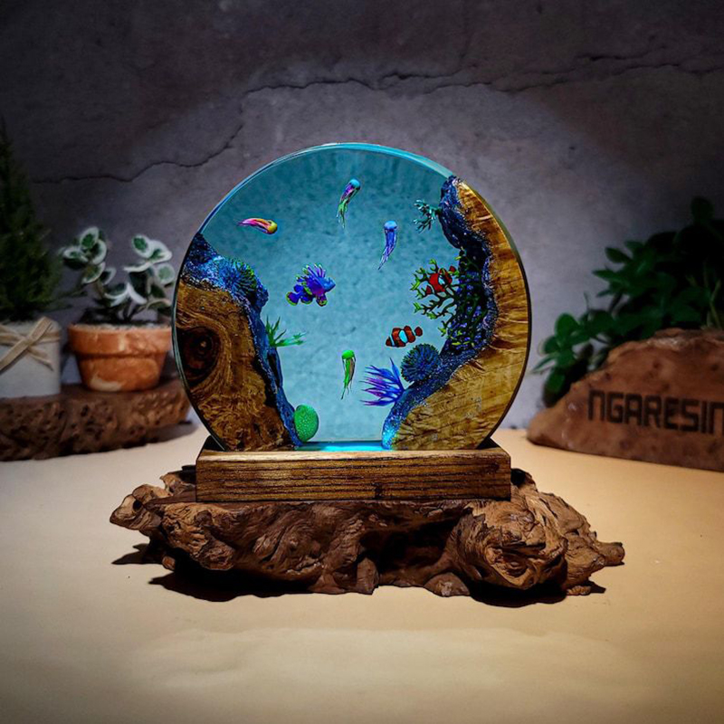 Ночник-светильник из смолы с м – обзор и цена Resin Art And Decor