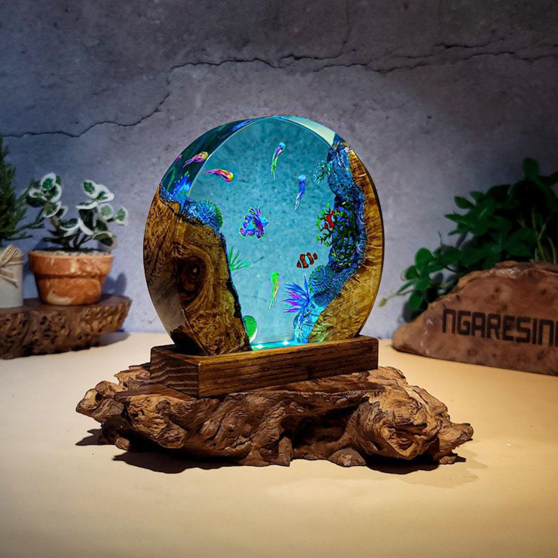 Ночник-светильник из смолы с м – обзор и цена Resin Art And Decor