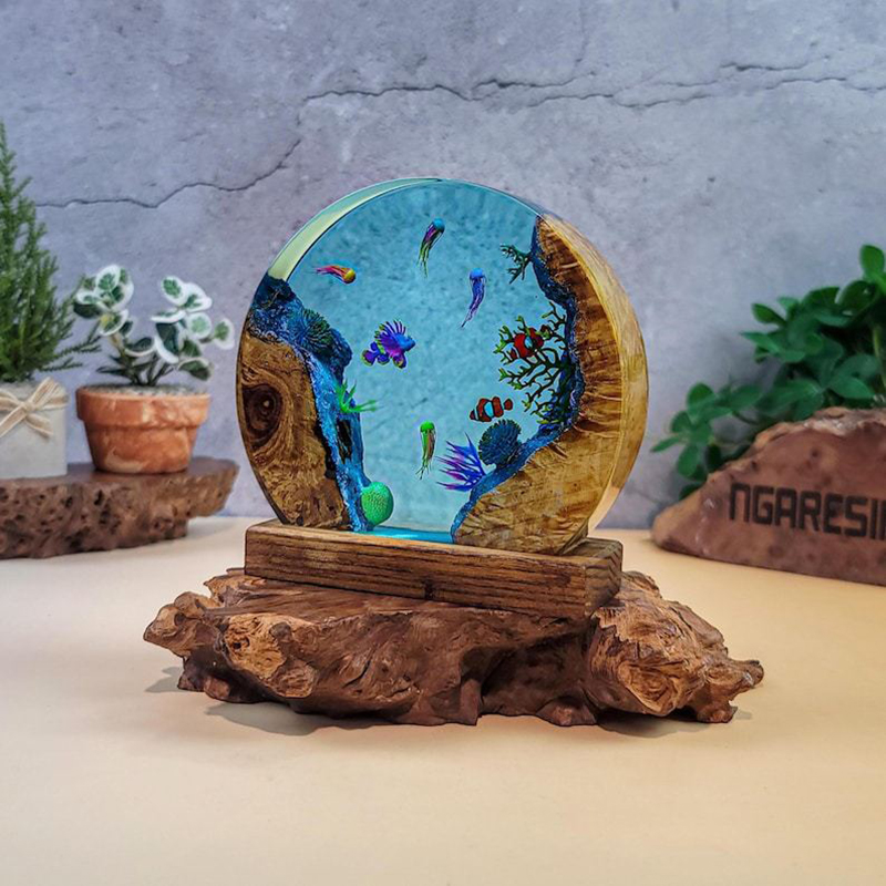 Ночник-светильник из смолы с м – обзор и цена Resin Art And Decor
