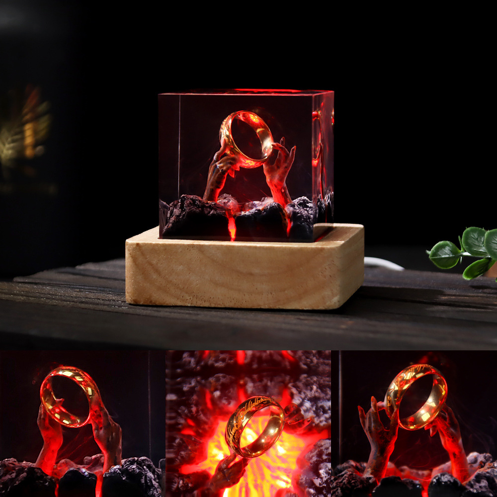 Настольная лампа из смолы «Орг – обзор и цена Resin Art Ring
