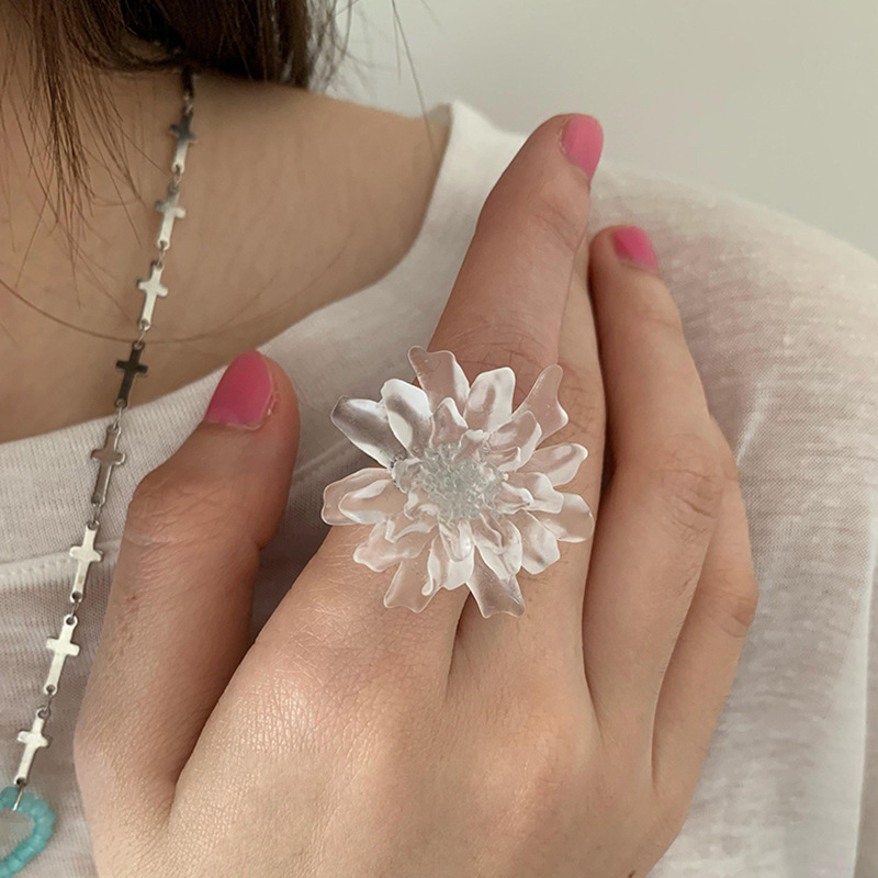 HUANZHI белое прозрачное кольц – обзор и цена Resin Art Ring