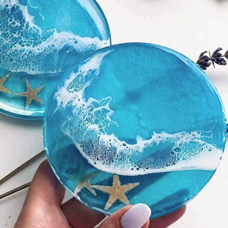 F92D Пресс-форма для подставок – обзор и цена Resin Art Coasters
