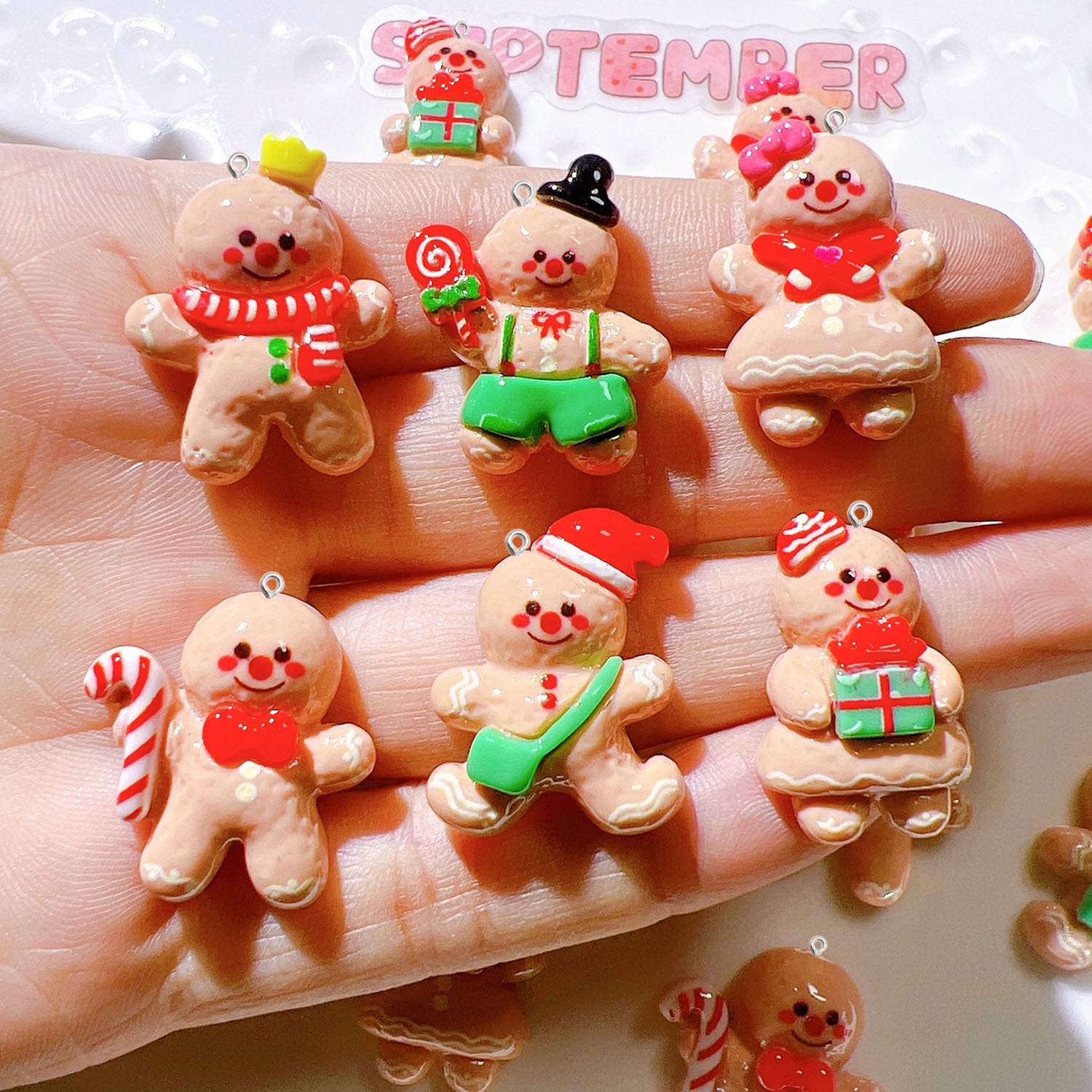 10 шт., милая рождественская к – обзор и цена Resin Art Earrings Material