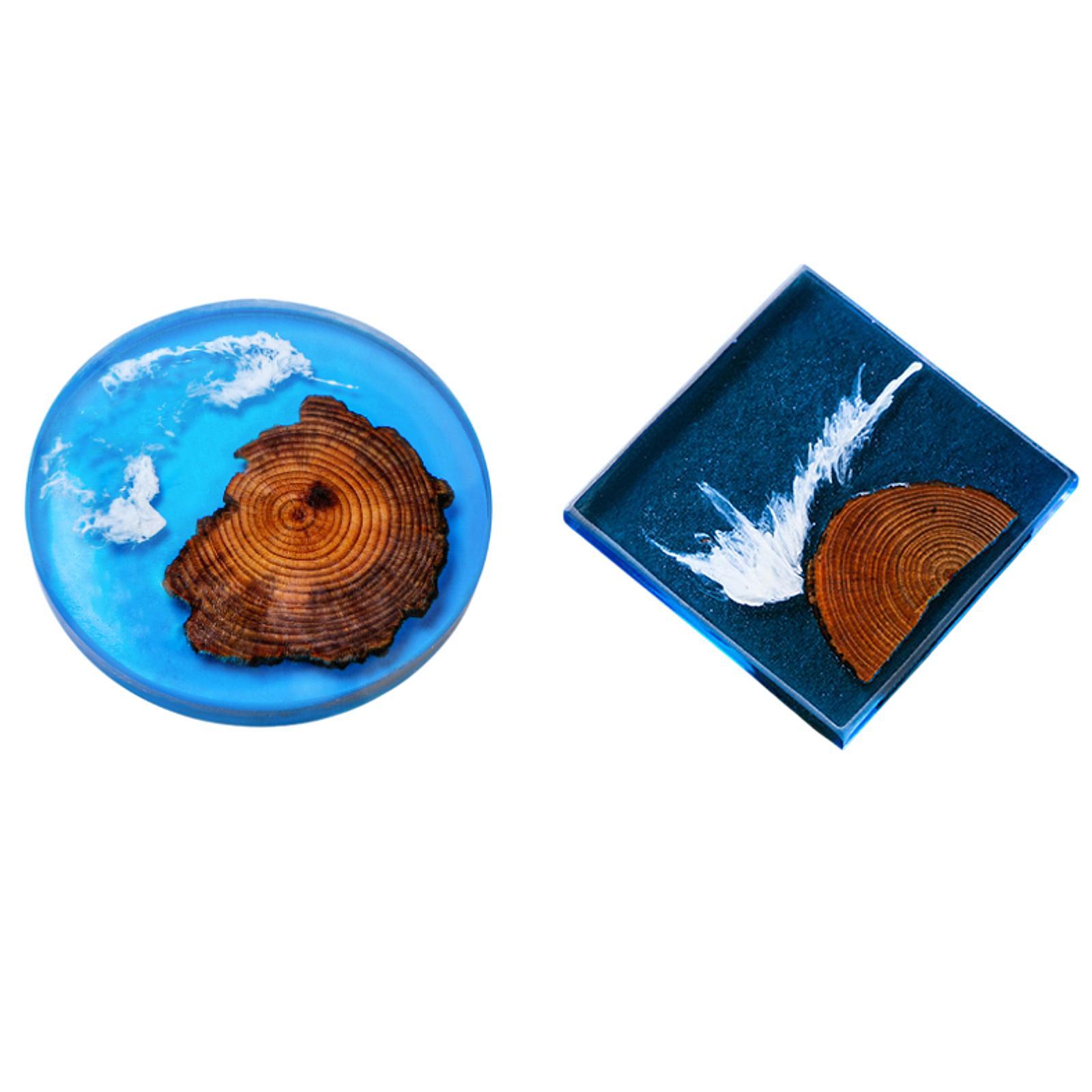 6 шт., набор деревянных подста – обзор и цена Resin Art Coasters