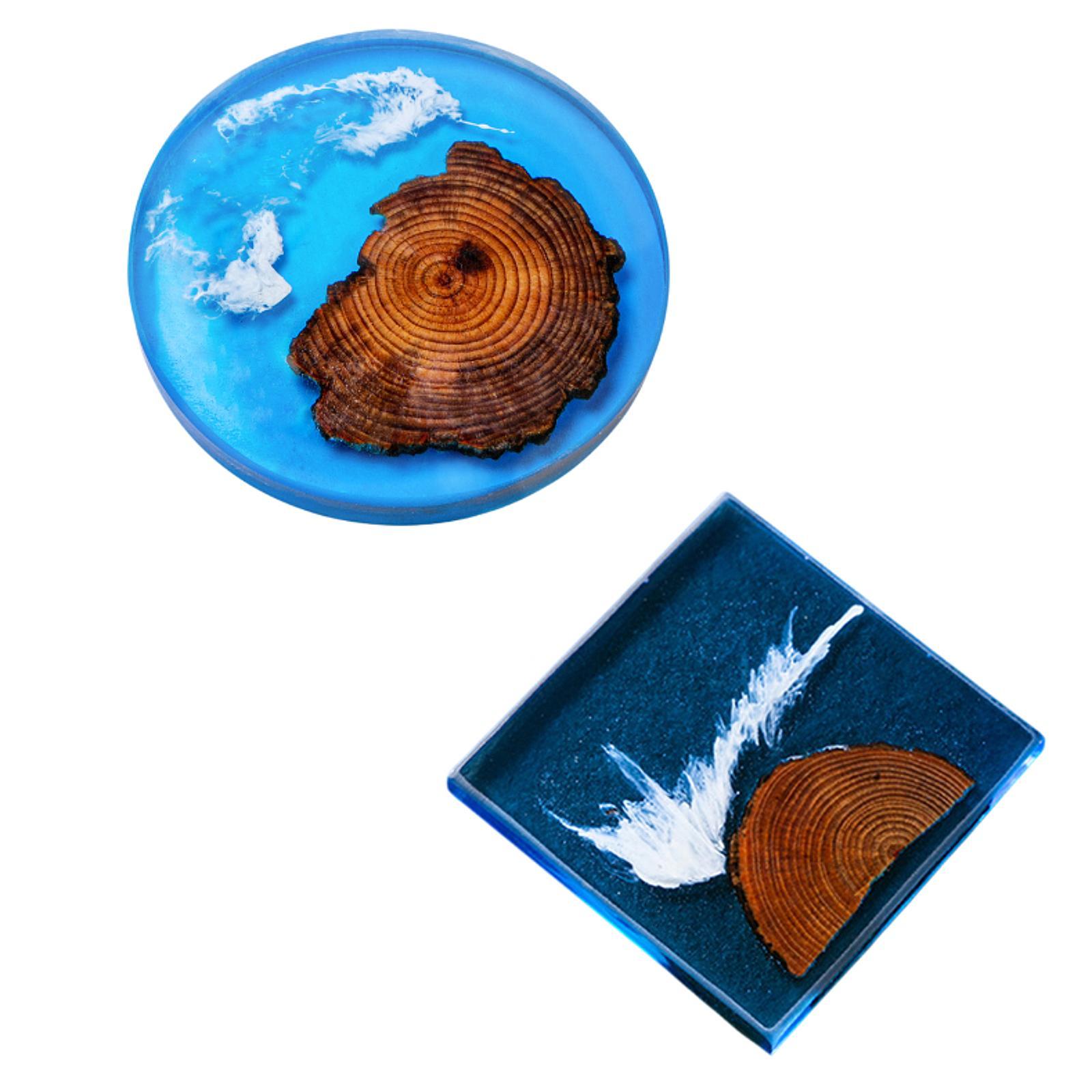 6 шт., набор деревянных подста – обзор и цена Resin Art Coasters